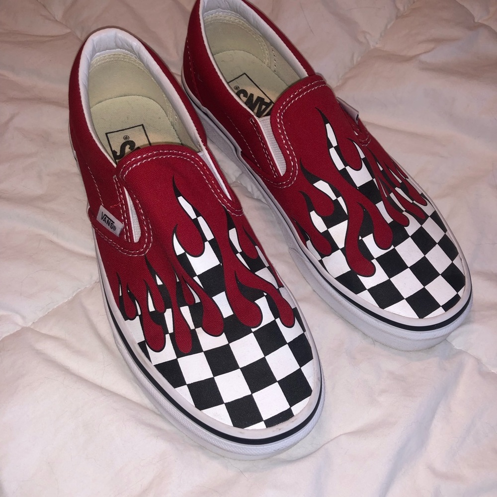 Red flame vans brand new